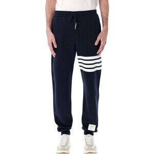 Thom Browne Drawstring Waist Fleece Sweatpants With Iconic Stripes - NWT